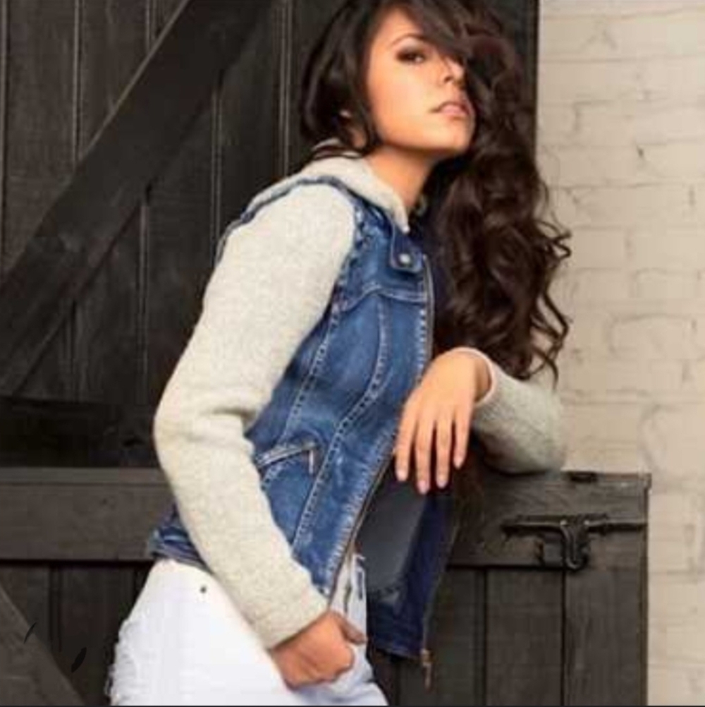 LA Coalition Hooded Denim Jacket